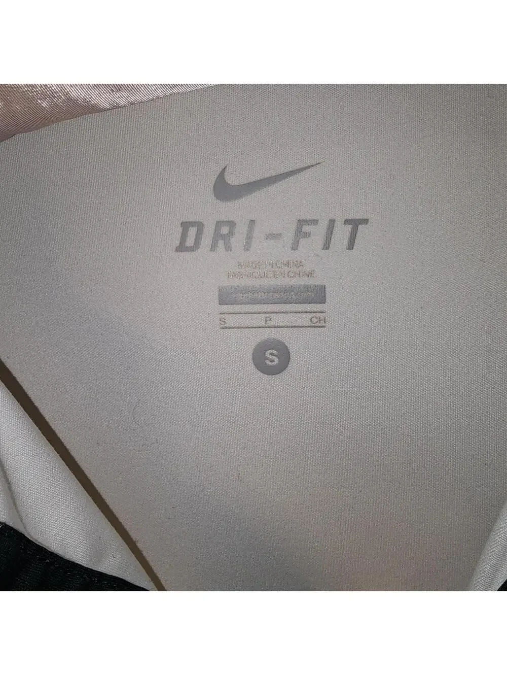 Nike Dri Fit womens Short Sleeve White Pink Shirt Size S Active Soft tennis golf